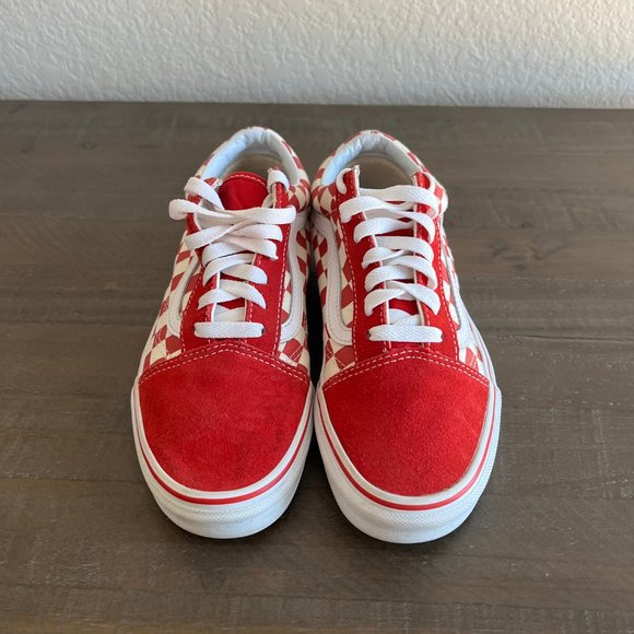 COPY - Vans Red Checkered Primary Old Skool Shoe - Picture 2 of 6